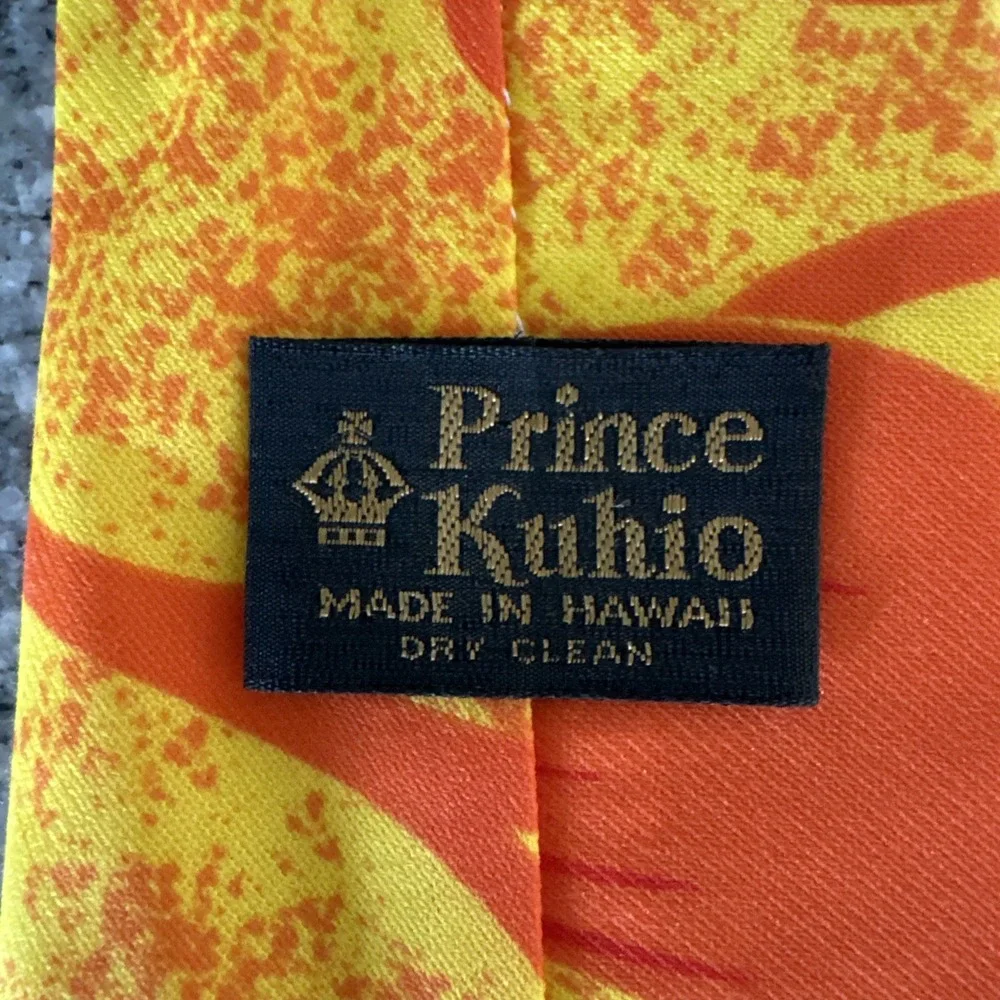 Vintage Prince Kuhio Tie Made In Hawaii Necktie 70s 54